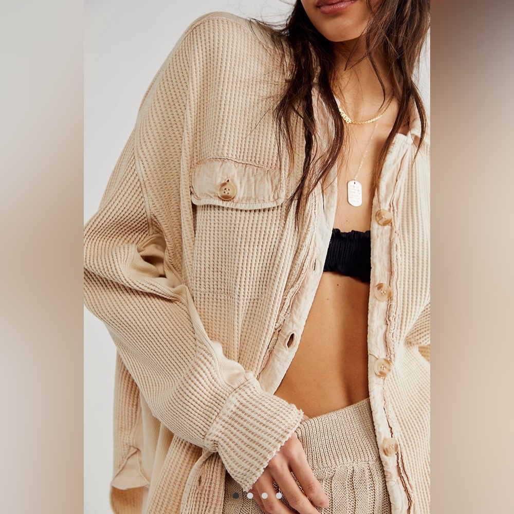 Free People Scout Jacket - Sand, Size Small